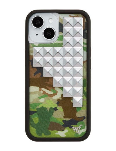 Cat Camo Stud iPhone 15 Case