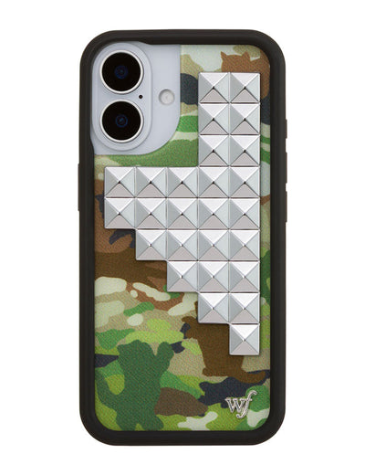 Cat Camo Stud iPhone 16 Case