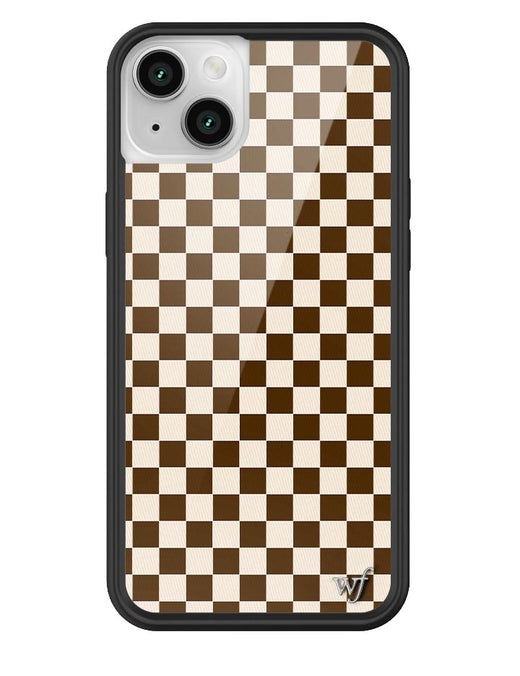 Checkers | Brown iPhone 14 Plus Case