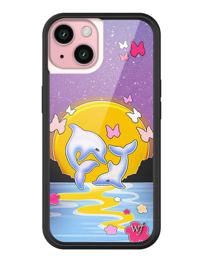 Dolphin Sunset iPhone 15 Case