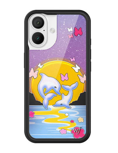 Dolphin Sunset iPhone 16 Case