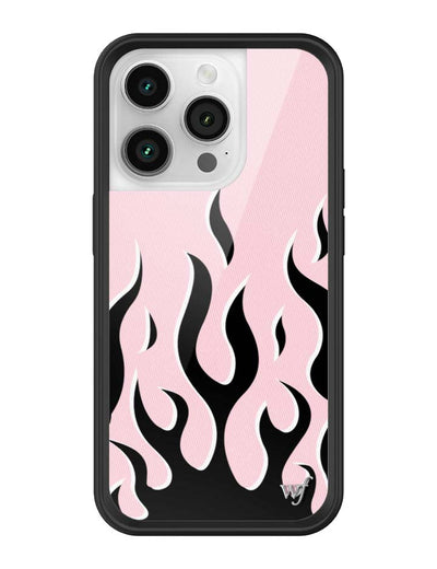 Flames | Pink & Black iPhone 14 Pro Case