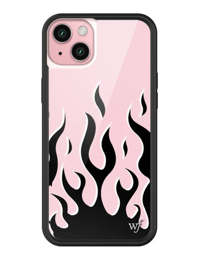 Flames | Pink & Black iPhone 15 Plus Case