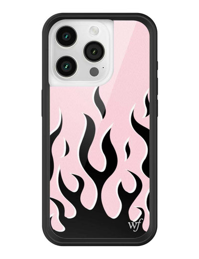 Flames | Pink & Black iPhone 15 Pro Case