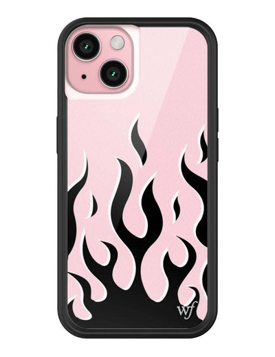 Flames | Pink & Black iPhone 15 Case