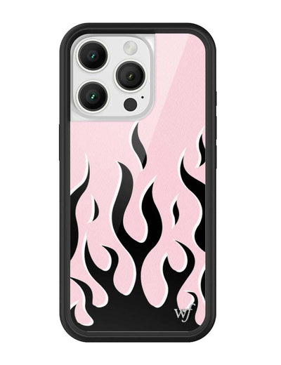 Flames | Pink & Black iPhone 16 Pro Case