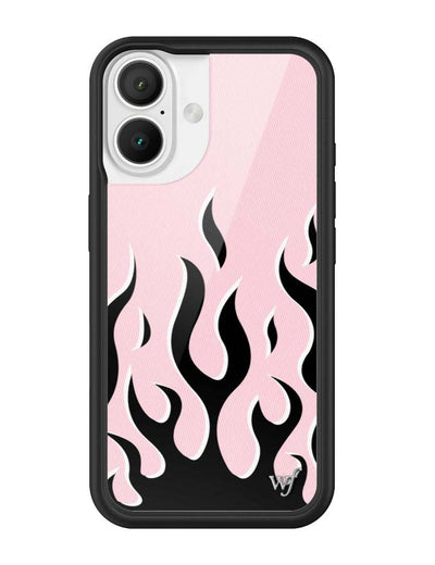 Flames | Pink & Black iPhone 16 Case