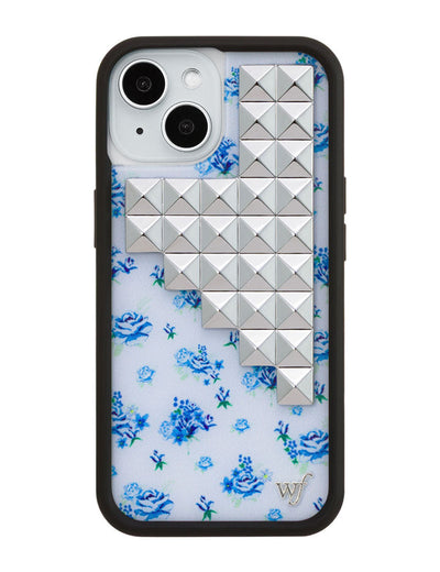 Forget Me Not Floral Stud iPhone 15 Case