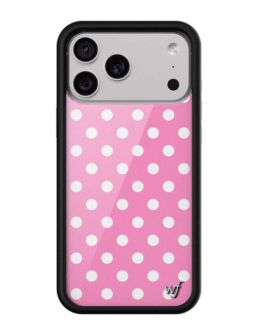 Polka Dot | Pink and White iPhone 14 Plus Case