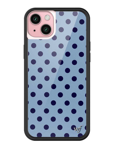 Polka Dot | Blue and Navy Blue iPhone 15 Plus Case