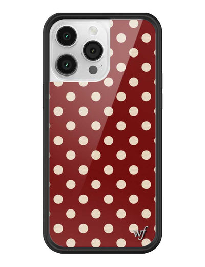 Polka Dot | Burgundy and Cream iPhone 14 Pro Max Case