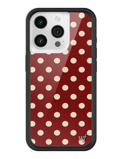Polka Dot | Burgundy and Cream iPhone 15 Pro Case
