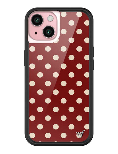 Polka Dot | Burgundy and Cream iPhone 15 Case