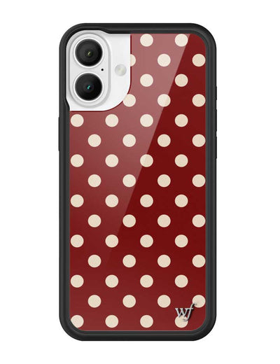 Polka Dot | Burgundy and Cream iPhone 16 Plus Case