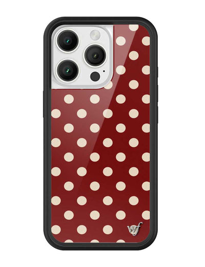 Polka Dot | Burgundy and Cream iPhone 16 Pro Case
