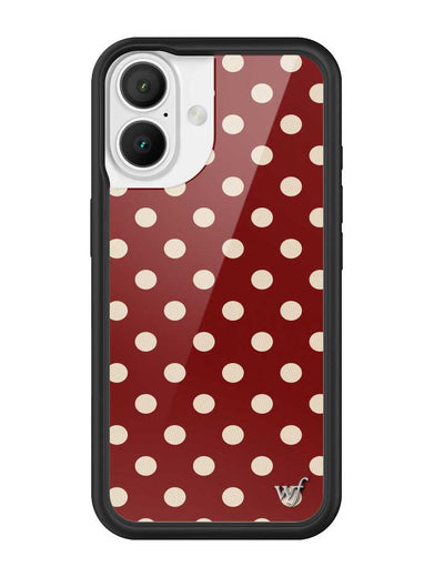 Polka Dot | Burgundy and Cream iPhone 16 Case
