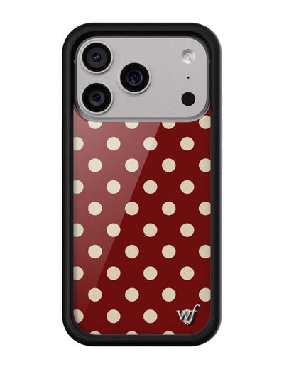 Polka Dot | Burgundy and Cream iPhone 17 Pro Case