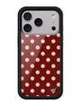 Polka Dot | Burgundy and Cream iPhone Case