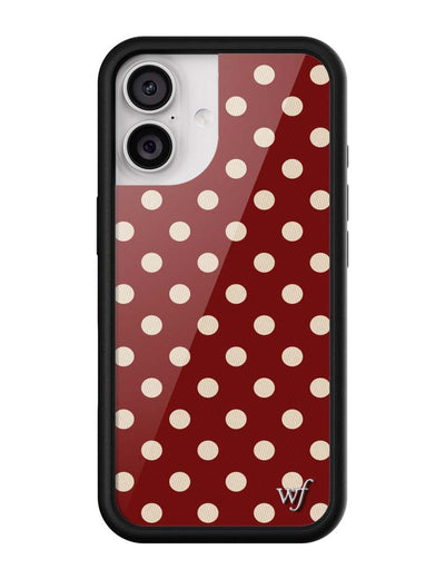 Polka Dot | Burgundy and Cream iPhone 17 Case