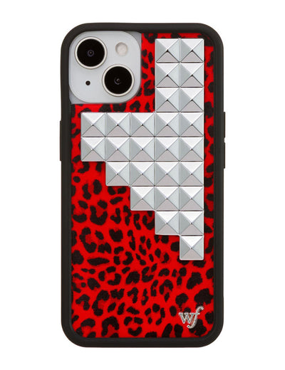 Red Meow Stud iPhone 13 Case