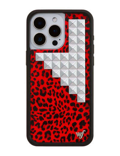 Red Meow Stud iPhone 15 Pro Max Case
