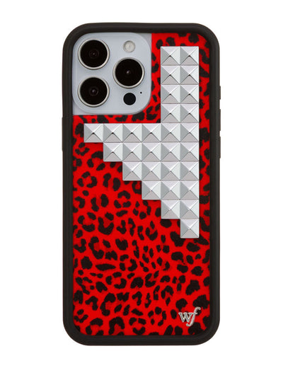 Red Meow Stud iPhone 16 Pro Max Case