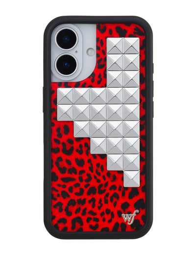 Red Meow Stud iPhone 17 Case