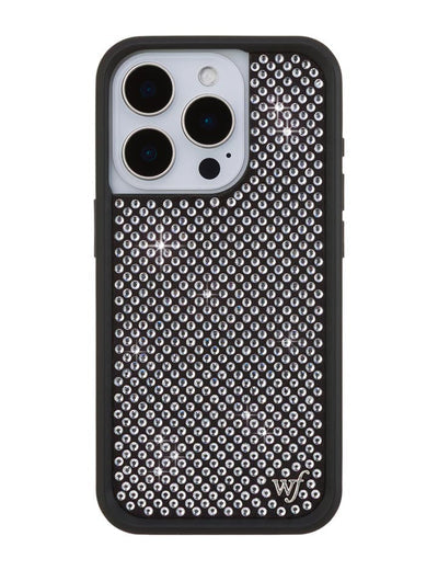Rhinestone iPhone 15 Pro | White Case