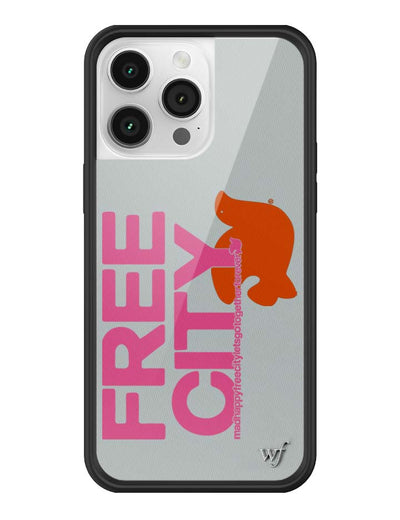 THE MADHAPPY & FREECITY TOGETHERFOREVER / GREY & PINK iPhone 14 Pro Max Case