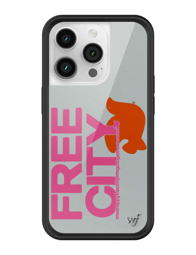 THE MADHAPPY & FREECITY TOGETHERFOREVER / GREY & PINK iPhone 14 Pro Case