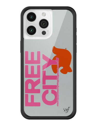 THE MADHAPPY & FREECITY TOGETHERFOREVER / GREY & PINK iPhone 15 Pro Max Case