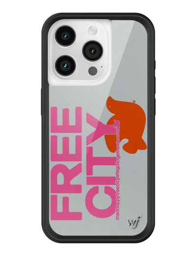 THE MADHAPPY & FREECITY TOGETHERFOREVER / GREY & PINK iPhone 15 Pro Case