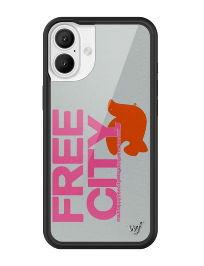 THE MADHAPPY & FREECITY TOGETHERFOREVER / GREY & PINK iPhone 16 Plus Case