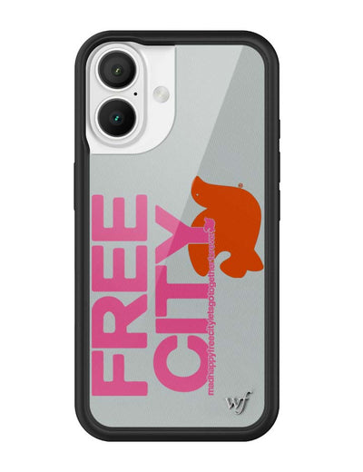 THE MADHAPPY & FREECITY TOGETHERFOREVER / GREY & PINK iPhone 16 Case