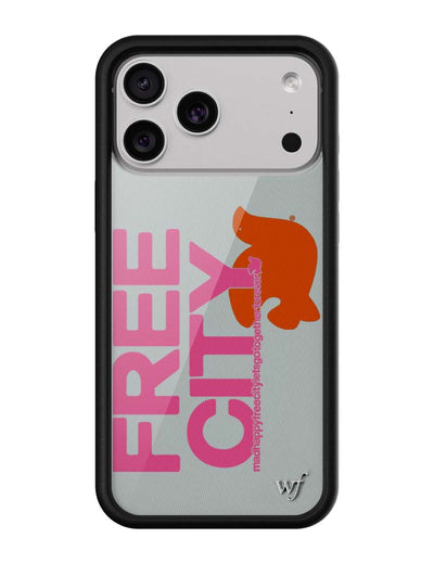 THE MADHAPPY & FREECITY TOGETHERFOREVER / GREY & PINK iPhone 17 Pro Max Case