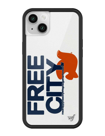 THE MADHAPPY & FREECITY TOGETHERFOREVER / WHITE & NAVY iPhone 13 Case
