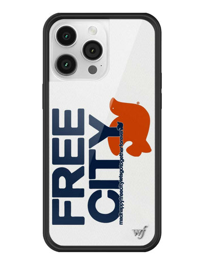 THE MADHAPPY & FREECITY TOGETHERFOREVER / WHITE & NAVY iPhone 14 Pro Max Case