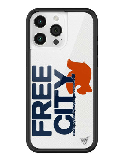 THE MADHAPPY & FREECITY TOGETHERFOREVER / WHITE & NAVY iPhone 15 Pro Max Case