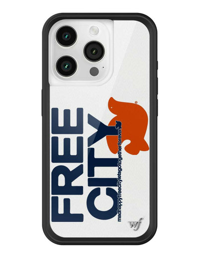 THE MADHAPPY & FREECITY TOGETHERFOREVER / WHITE & NAVY iPhone 15 Pro Case