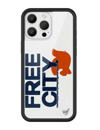 THE MADHAPPY & FREECITY TOGETHERFOREVER / WHITE & NAVY iPhone 16 Pro Max Case