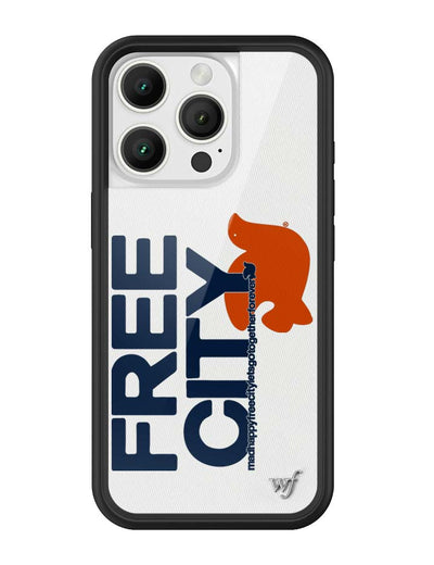 THE MADHAPPY & FREECITY TOGETHERFOREVER / WHITE & NAVY iPhone 16 Pro Case