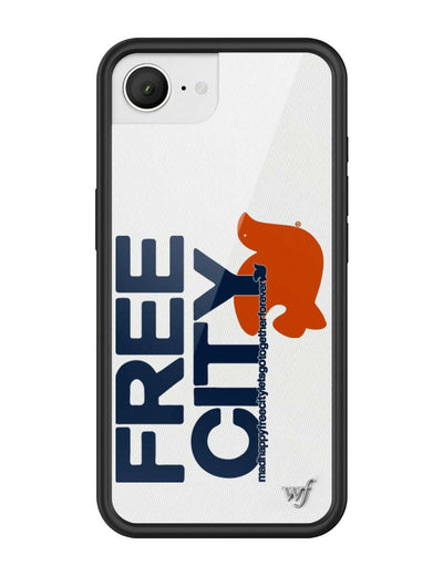 THE MADHAPPY & FREECITY TOGETHERFOREVER / WHITE & NAVY iPhone 16e Case