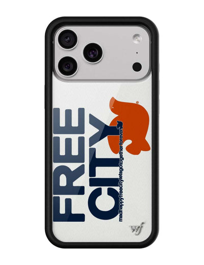 THE MADHAPPY & FREECITY TOGETHERFOREVER / WHITE & NAVY iPhone 17 Pro Max Case
