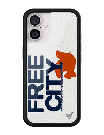 THE MADHAPPY & FREECITY TOGETHERFOREVER / WHITE & NAVY iPhone 17 Case