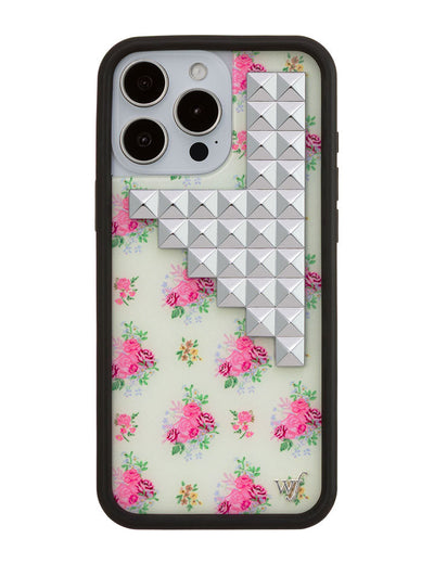 Vintage Floral Stud iPhone 16 Pro Max Case