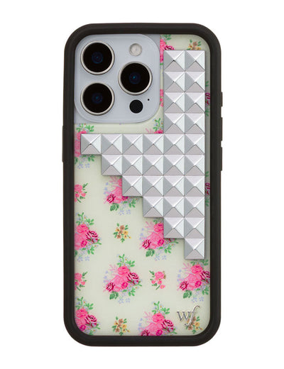 Vintage Floral Stud iPhone 16 Pro Case