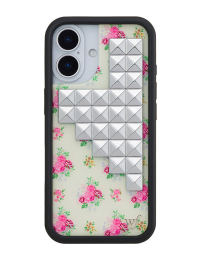 Vintage Floral Stud iPhone 17 Case